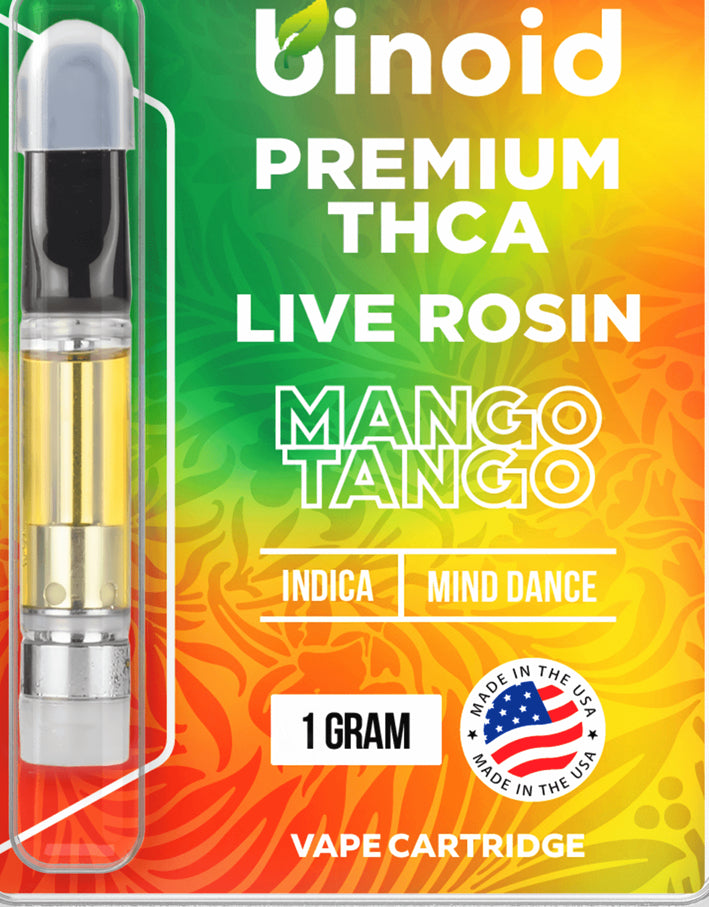 THCA MANGO TANGO VAPE CARTRIDGE – LIVE ROSIN 1 GRM