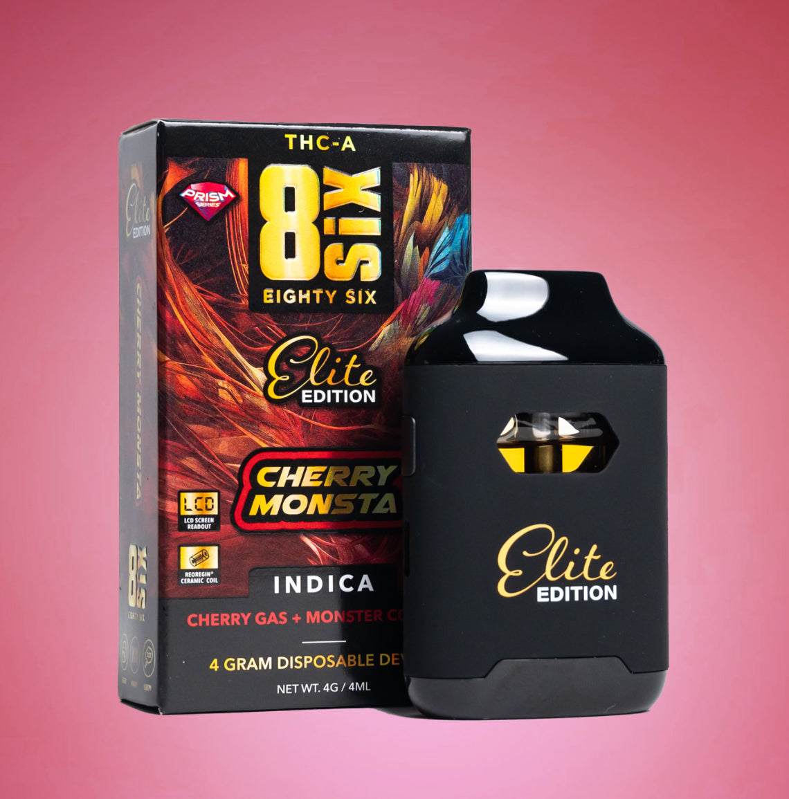 Cherry Monsta Elite Edition THCa 4G Disposable Vape (Cherry Gas)